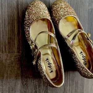 Glitter little girl shoes